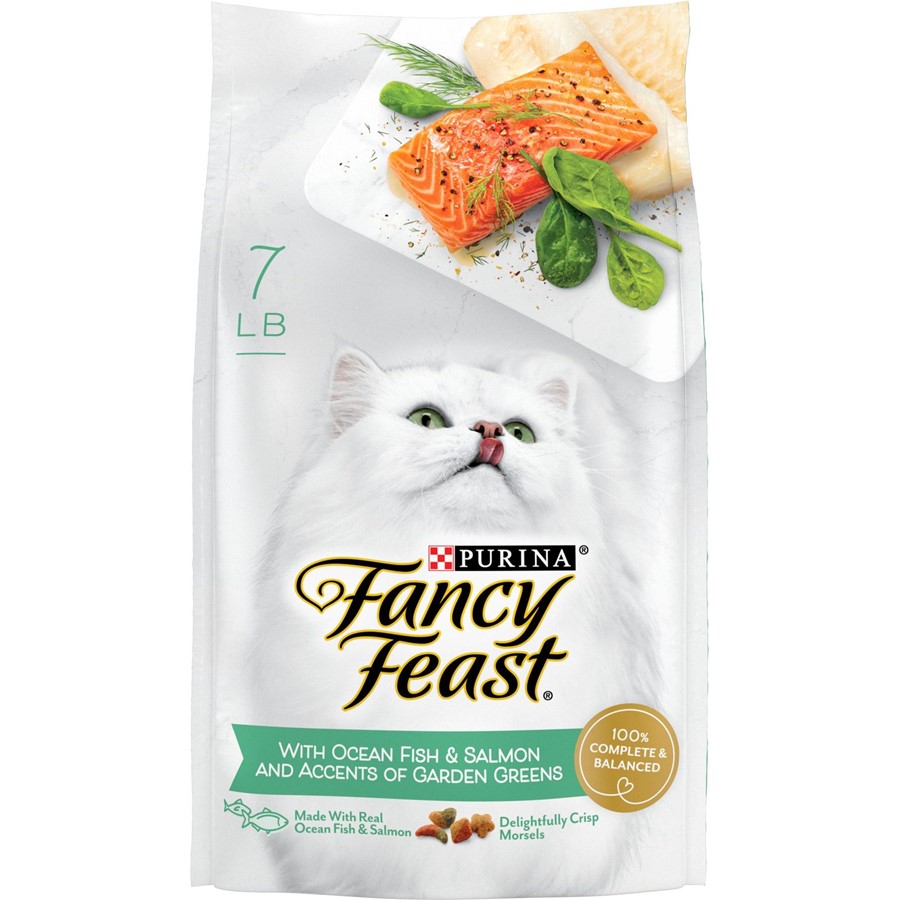 Fancy Feast Gourmet Filet Oceanfish Salmon and Accents of Garden Greens Dry Cat Food
