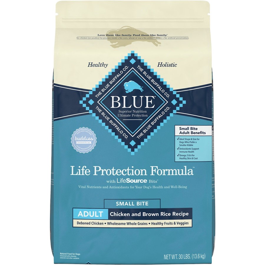 Buy Blue Buffalo Life Protection Adult Small Bites Chicken and Brown Rice Recipe Dry Dog Food Online PetCareRx