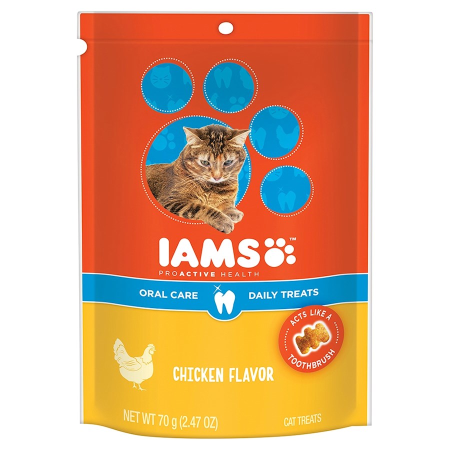 Iams ProActive Health Oral Care Chicken Recipe Daily Cat Treats