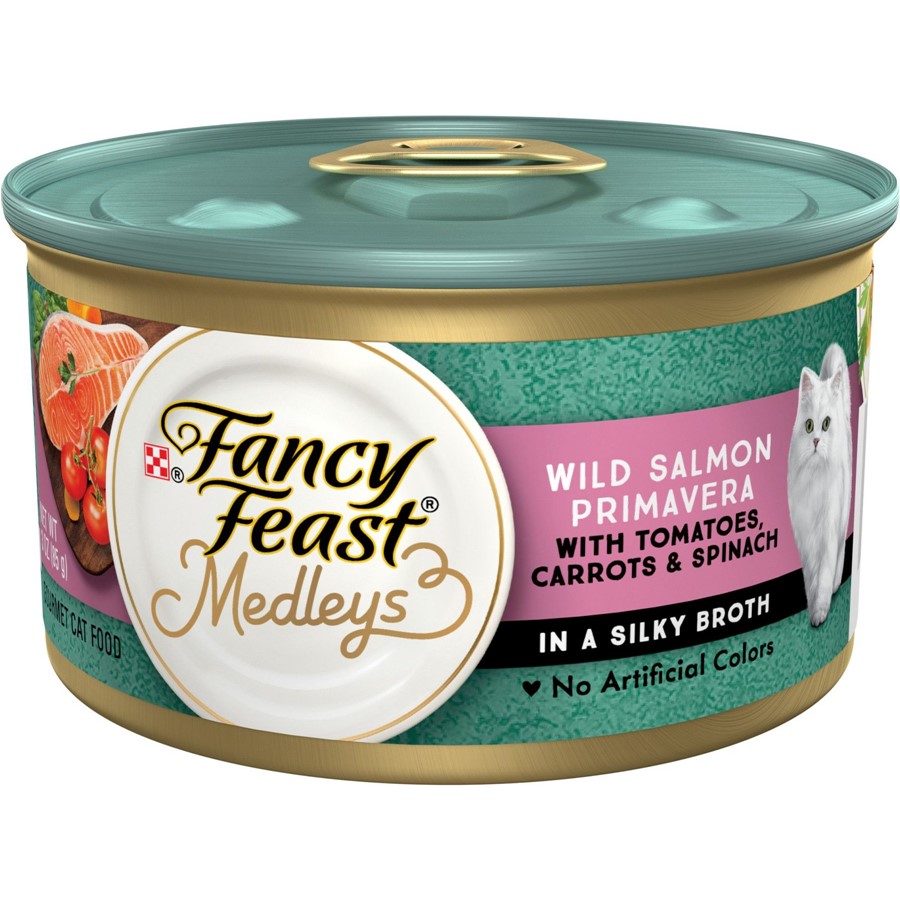 Fancy Feast Elegant Medleys Wild Salmon Tuscany Canned Cat Food Fancy Feast Elegant Medleys Wild Salmon Tuscany Canned Cat Food