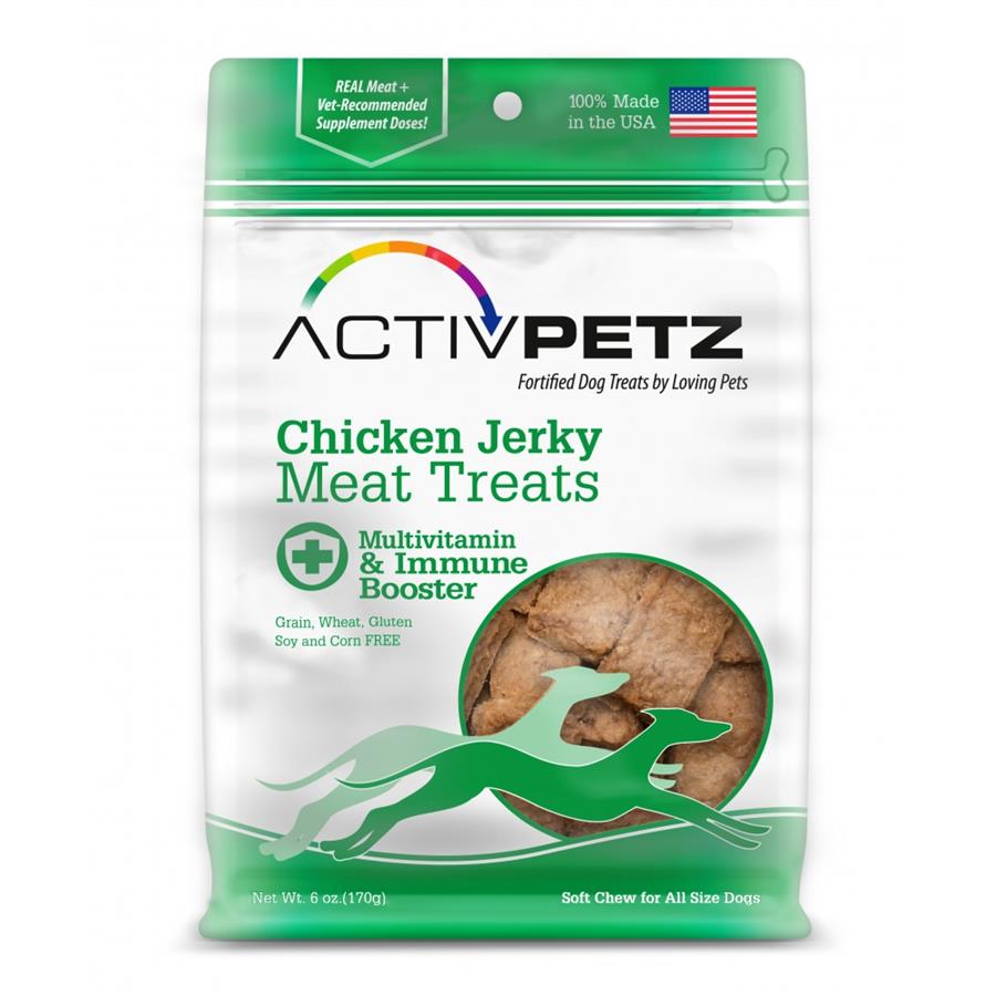 Loving Pets ActivPetz Grain Free Chicken Jerky Multivitamin and Immune Maintenance Dog Treats