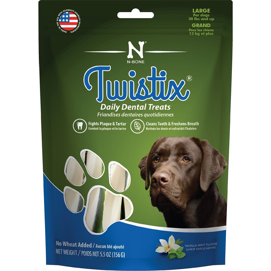N-Bone Twistix Vanilla Mint Dental Dog Treats N-Bone Twistix Vanilla Mint Dental Dog Treats