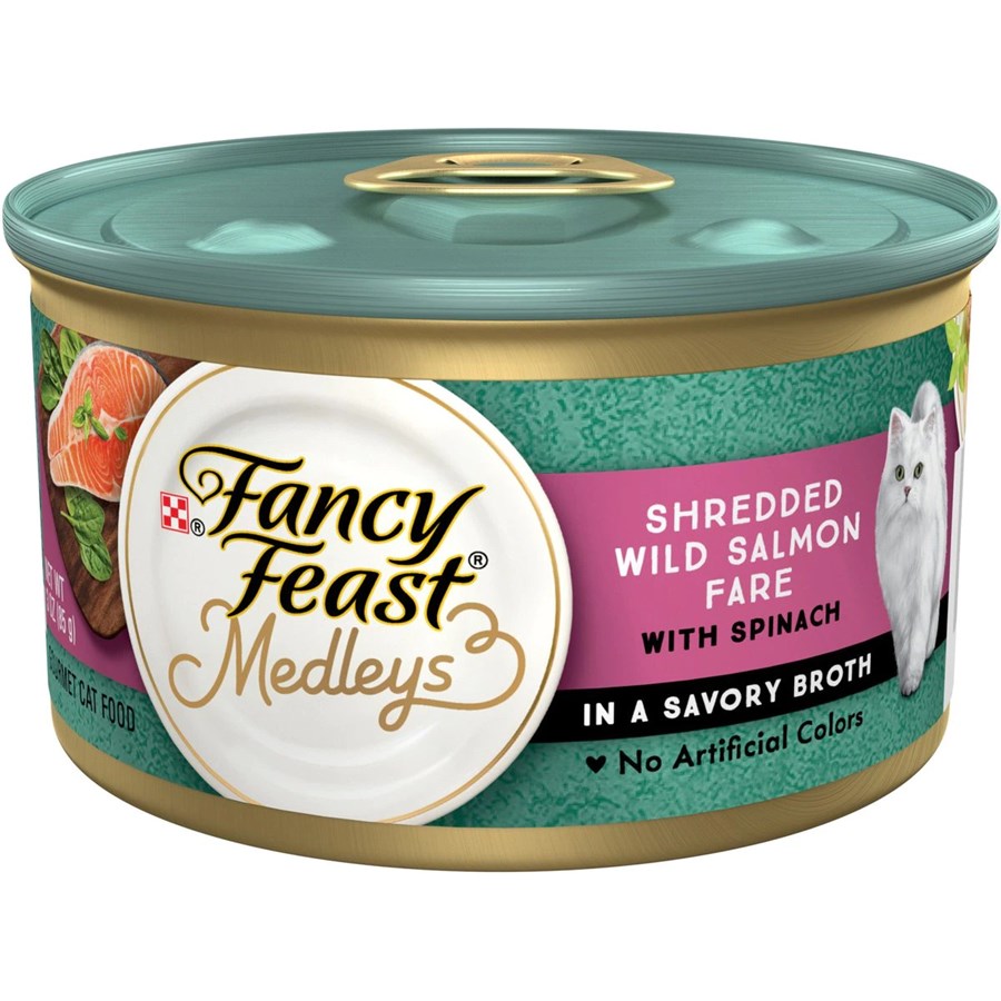 Fancy Feast Elegant Medleys Shredded Wild Salmon Canned Cat Food Fancy Feast Elegant Medleys Shredded Wild Salmon Canned Cat Food