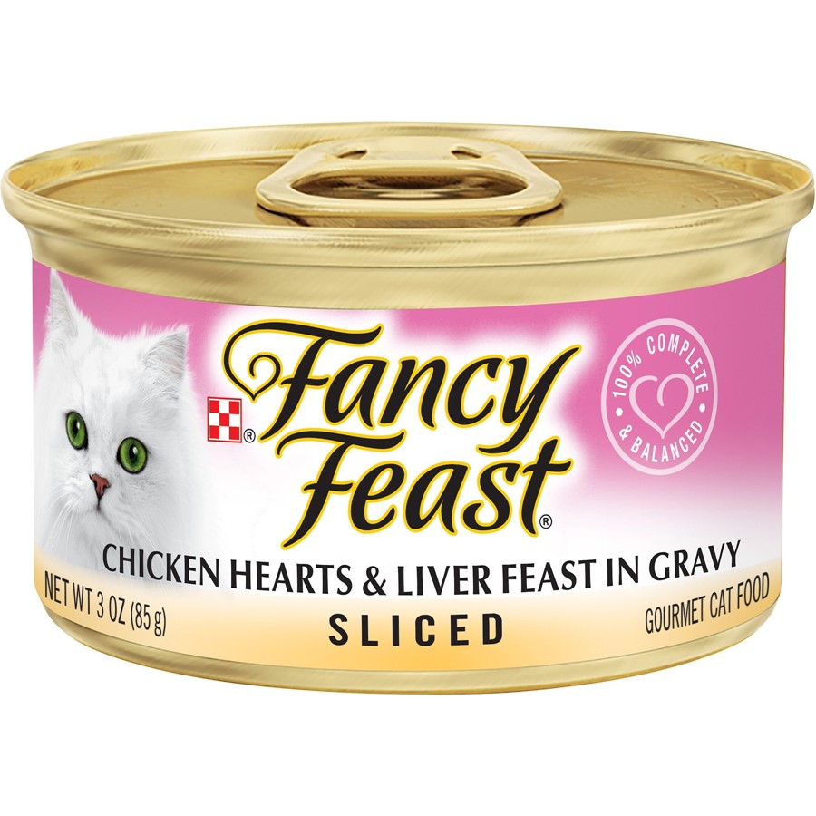Fancy Feast Sliced Chicken Hearts and Liver Feast Canned Cat Food