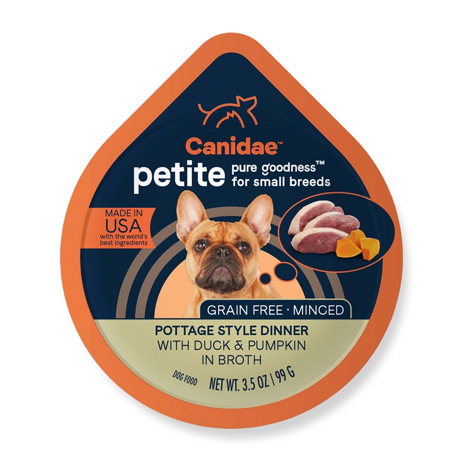 Buy Canidae Grain Free PURE Petite Small Breed Pottage Style Dinner Minced with Duck and Pumpkin in Broth Wet Dog Food Online PetCareRx