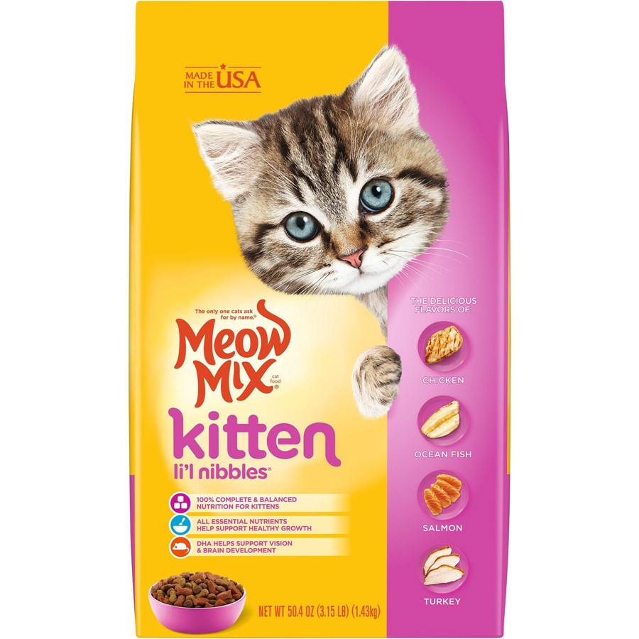 Buy Meow Mix Kitten Li l Nibbles Dry Cat Food Online PetCareRx