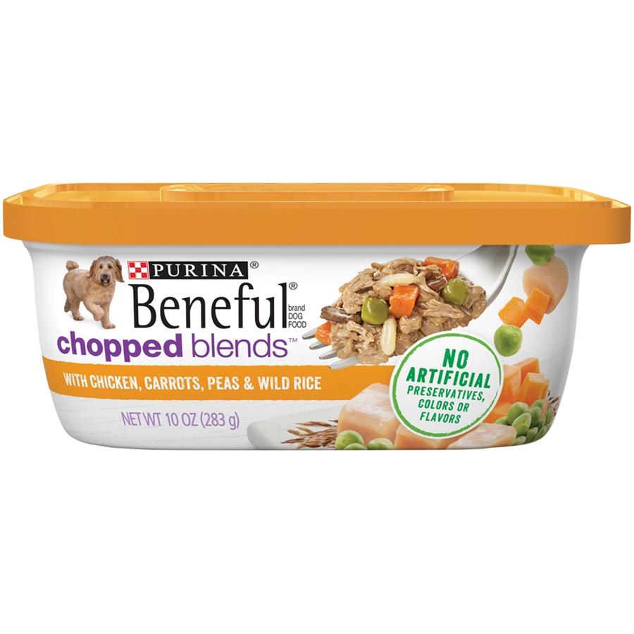 Buy Beneful Chopped Blends With Chicken Carrots Peas Wild Rice