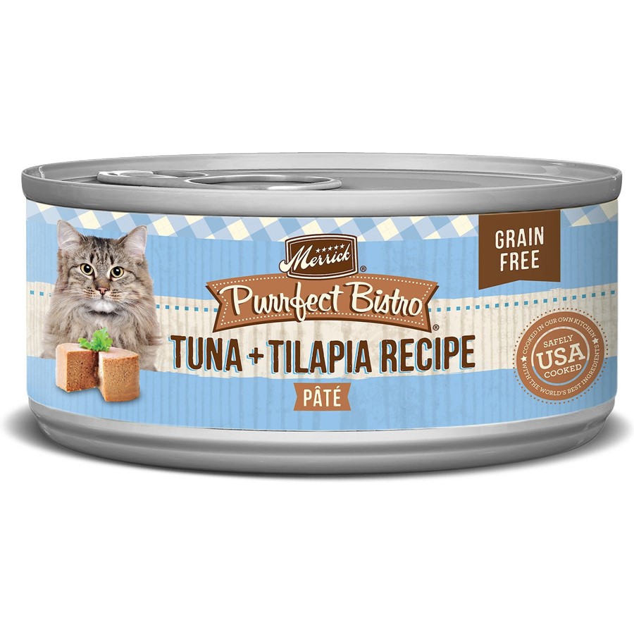 Merrick Purrfect Bistro Tuna and Tilapia Pate Grain Free Canned Cat Food