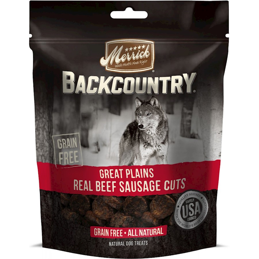 Merrick Backcountry Great Plains Grain Free Real Beef Sausage Cuts Dog Treats Merrick Backcountry Great Plains Grain Free Real Beef Sausage Cuts Dog Treats