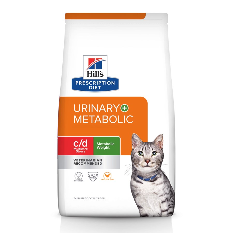 Hill s Prescription Diet C D Multicare Stress Metabolic Urinary Weight Care Chicken Flavor Dry Cat Food 6.35 lb Bag