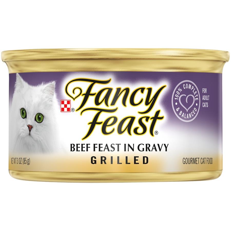 Fancy Feast Grilled Beef Feast In Wet Cat Food Gravy, 3 oz, case of 24