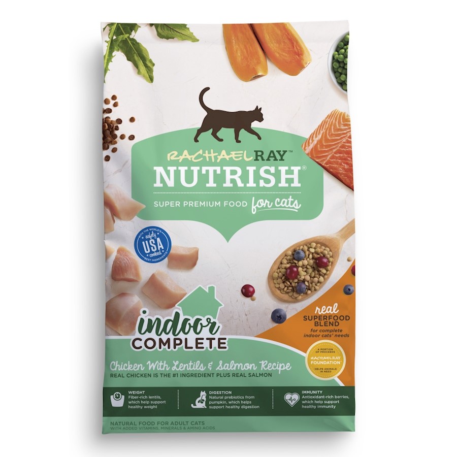 Buy Rachael Ray Nutrish Indoor Complete Chicken Salmon with Lentils Recipe Dry Cat Food Online PetCareRx