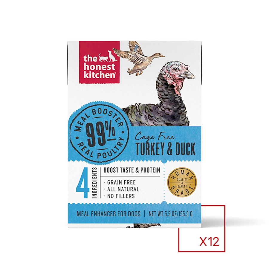 The Honest Kitchen Meal Booster 99% Turkey & Duck Dog Food Topper The Honest Kitchen Meal Booster 99% Turkey & Duck Dog Food Topper