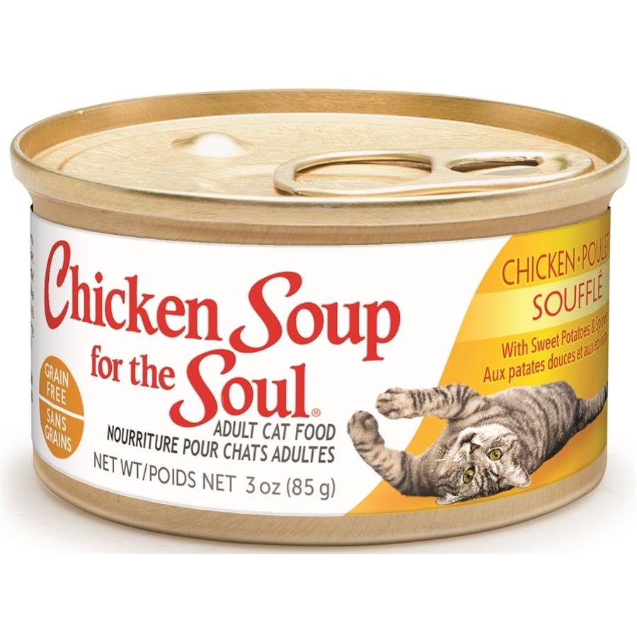 Chicken Soup For The Soul Grain Free Chicken Souffle with Sweet Potatoes and Spinach Canned Cat Food