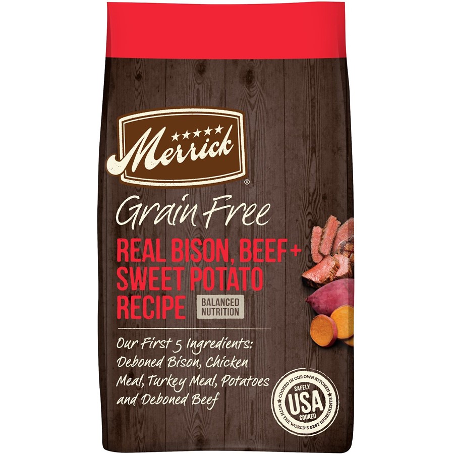 Buy Merrick Grain Free Bison Beef and Sweet Potato Dry Dog Food Online PetCareRx