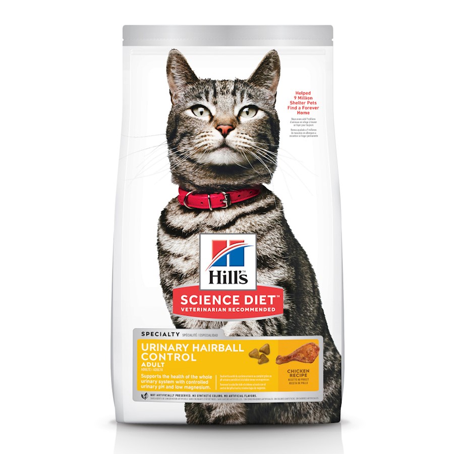 Hill's Science Diet Adult Urinary Hairball Control Chicken Recipe Dry Cat  Food