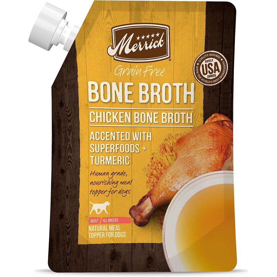 Merrick Grain Free Chicken Bone Broth Wet Dog Food Topper Merrick Grain Free Chicken Bone Broth Wet Dog Food Topper