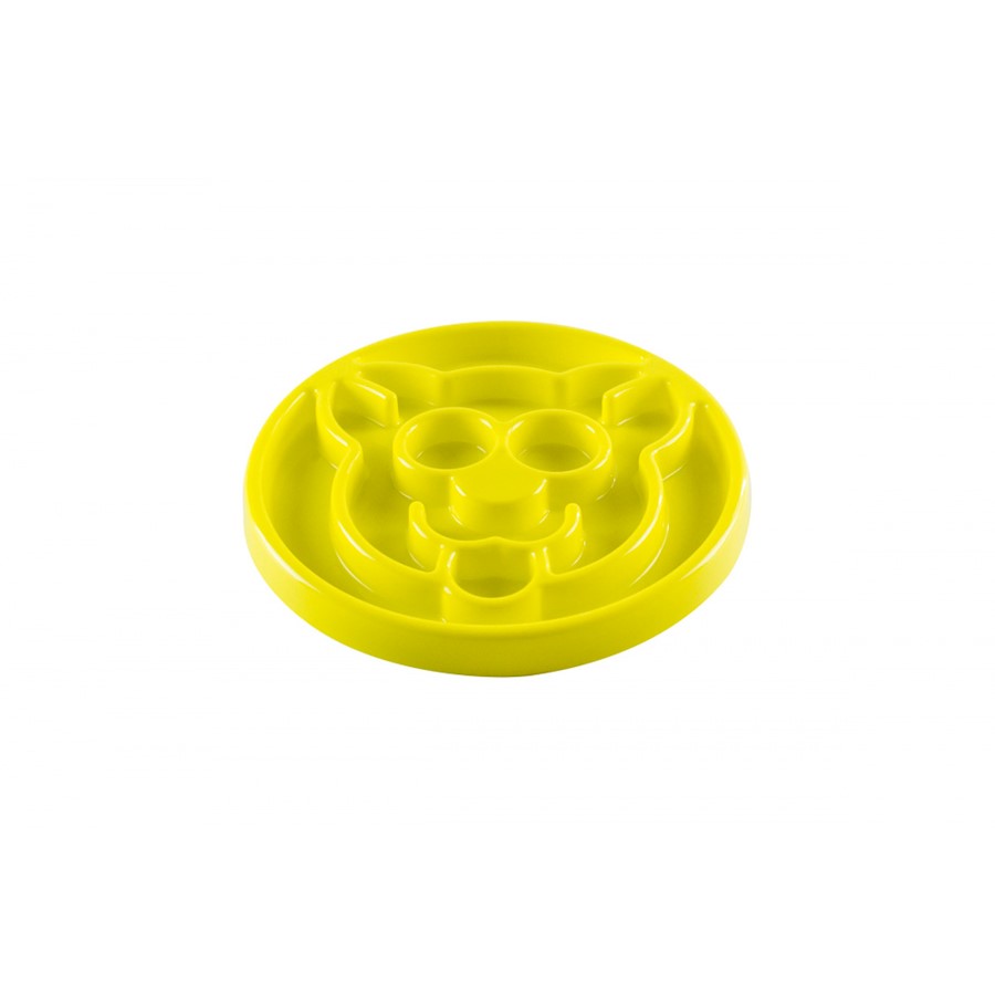 BeOneBreed Yellow Slow Feeder Dog Food Bowl BeOneBreed Yellow Slow Feeder Dog Food Bowl