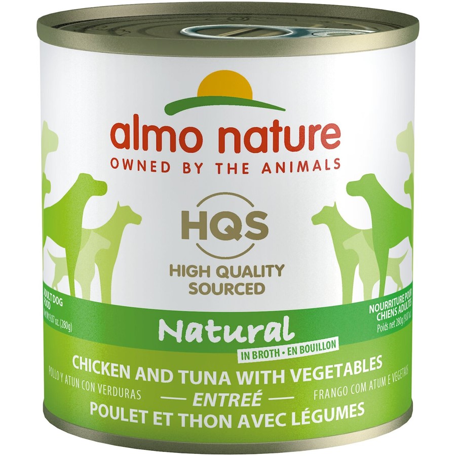 Almo Nature HQS Natural Dog Grain Free Additive Free Chicken & Tuna Canned Dog Food