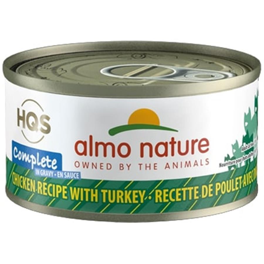 Almo Nature HQS Complete Cat Grain Free Chicken with Turkey Canned Cat Food Almo Nature HQS Complete Cat Grain Free Chicken with Turkey Canned Cat Food