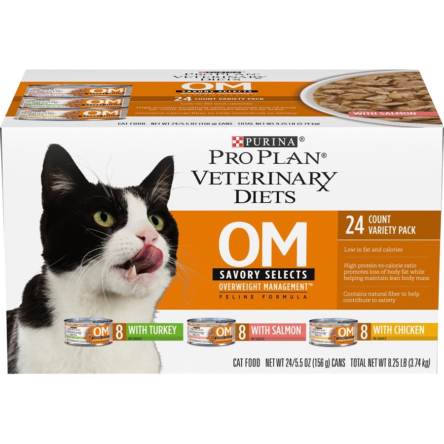 Purina Pro Plan Veterinary Diets OM Savory Selects Wet Cat Food Variety Pack PetCareRx