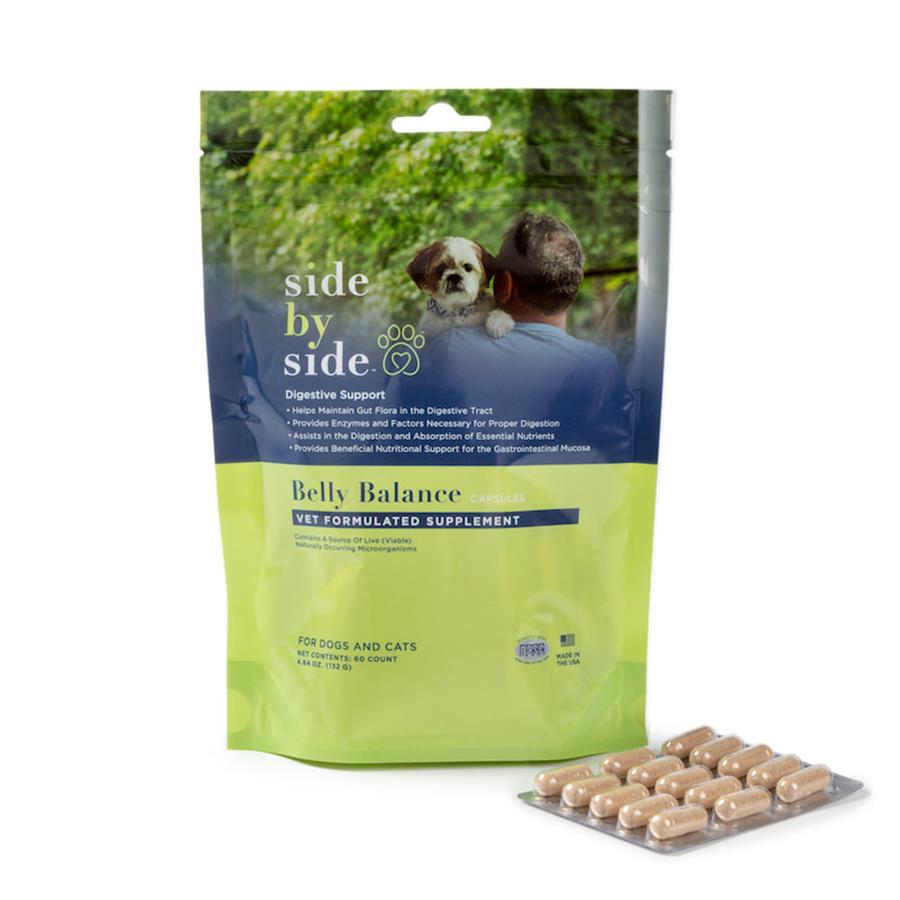Side By Side Belly Balance Supplement for Prebiotic & Probiotic Digestive Support Capsules Dog Supplements Side By Side Belly Balance Supplement for Prebiotic & Probiotic Digestive Support Capsules Dog Supplements