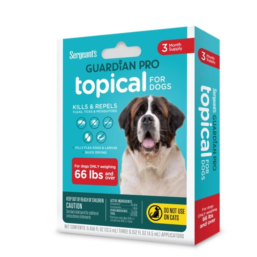 Sergeant's Guardian PRO Flea & Tick Topical for Dogs 3 Count Sergeant's Guardian PRO Flea & Tick Topical for Dogs 3 Count
