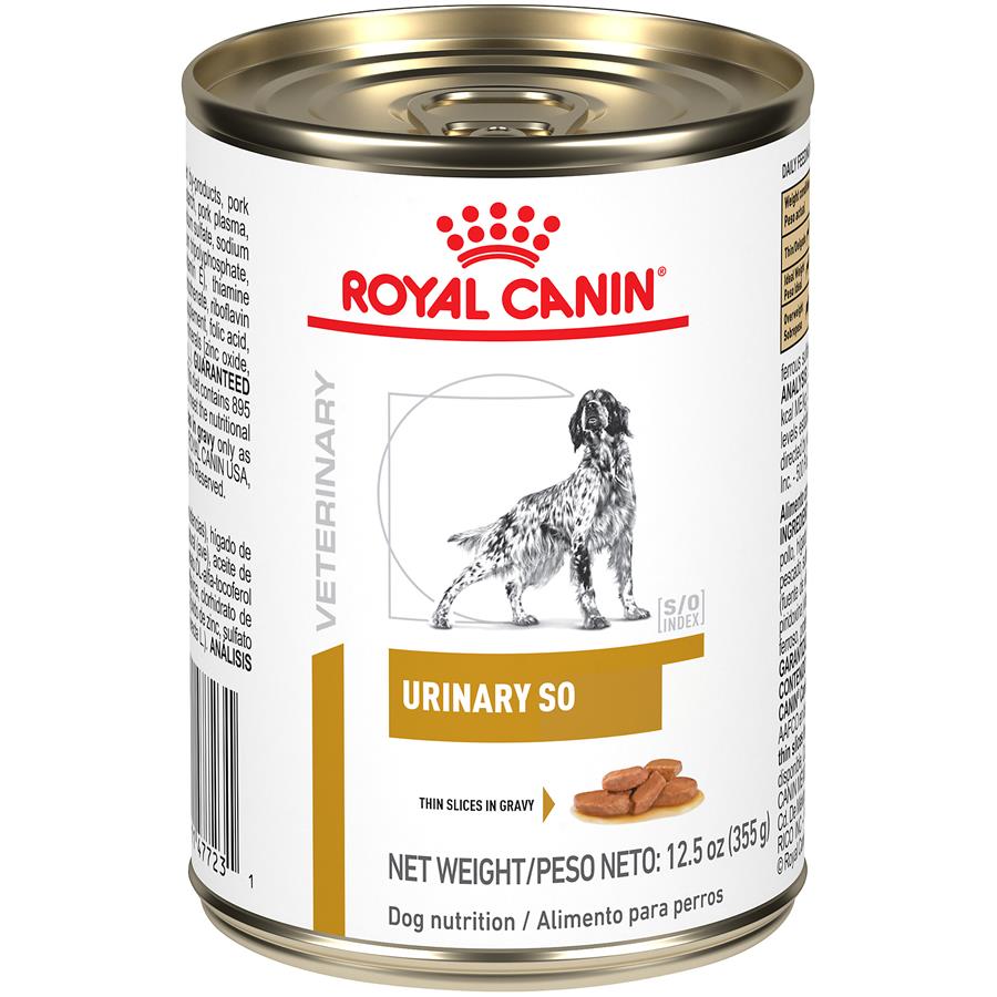 Royal Canin Veterinary Diet Urinary SO Thin Slices in Gravy Canned Dog Food, 12.5-oz, case of 24