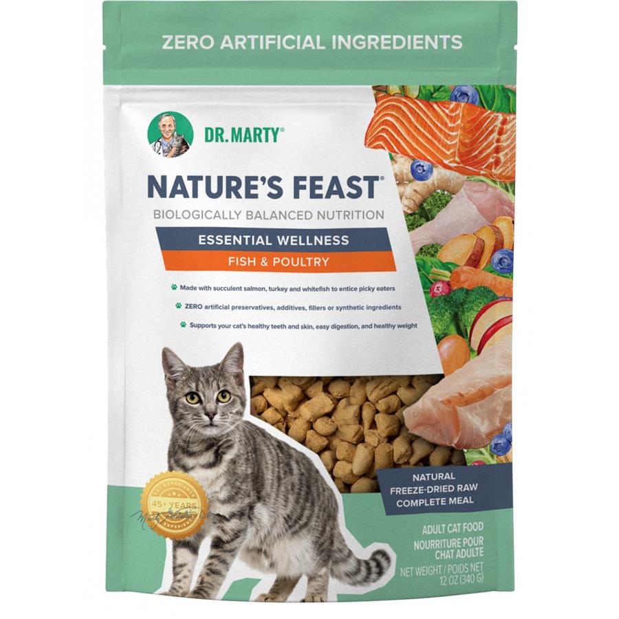 Buy Dr Marty Natures Feast Freeze Dried Fish Poultry Cat Pouches