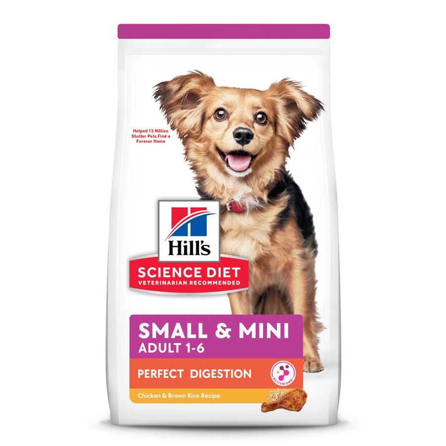 Hill s Science Diet Adult Perfect Digestion Small Mini Chicken Brown Rice Recipe Dry Dog Food 3.5 lbs